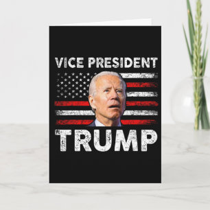 Tarjeta Vicepresidente Trump Bandera de EE. UU. Biden Elec