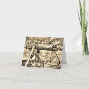Tarjeta Vickers Machine Gun Vintage