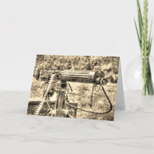 Tarjeta Vickers Machine Gun Vintage