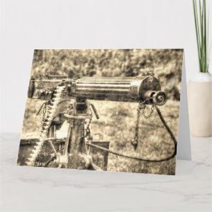 Tarjeta Vickers Machine Gun Vintage