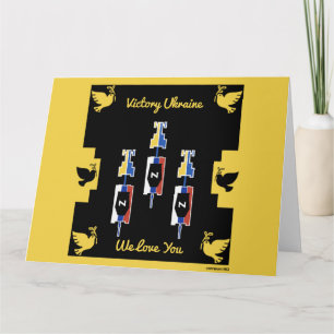 Tarjeta Victoria de guerra en Ucrania