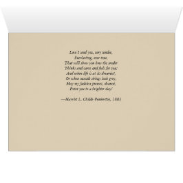 Tarjeta-Victorian, amor, regalo, poema
