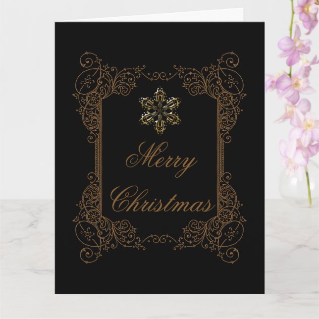 Tarjeta Victorian Fantasy Christmas  (Orquídea)