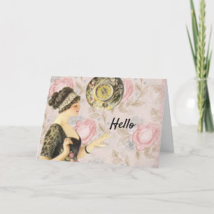Tarjeta Victorian Hello