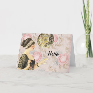 Tarjeta Victorian Hello