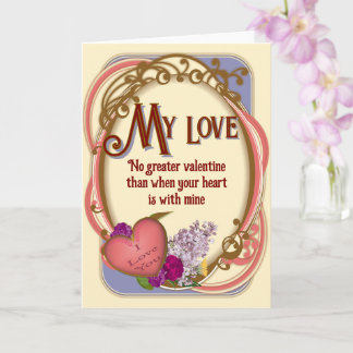 Tarjeta Victorian Romantic Customizable Valentine