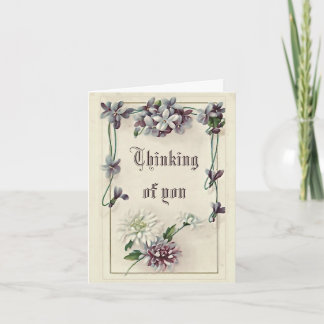 Tarjeta victoriana "Pensando en ti"
