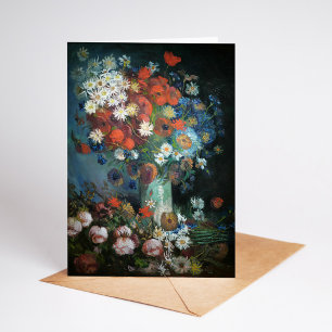 Tarjeta Vida con flores de pradera   Vincent van Gogh