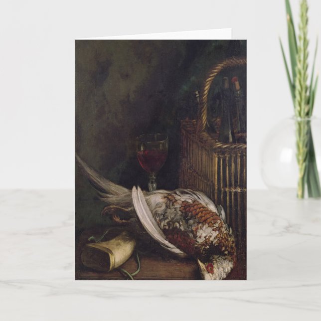 Tarjeta Vida con un faisán, c.1861 de Claude Monet el | (Anverso)