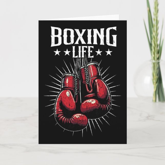 Tarjeta Vida de boxeo Amantes del kickboxing Kickboxer Pro (Anverso)