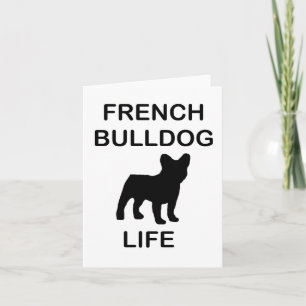 Tarjeta vida de bulldog francés