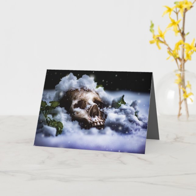 Tarjeta Vida de invierno IV (flor amarilla)