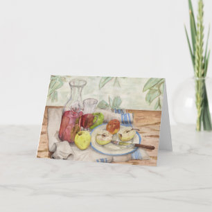 Tarjeta Vida de la fruta y la pintura al vino