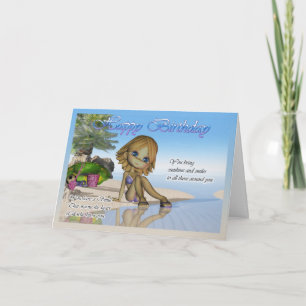 Tarjeta Vida de la playa de la colección de la empanada de