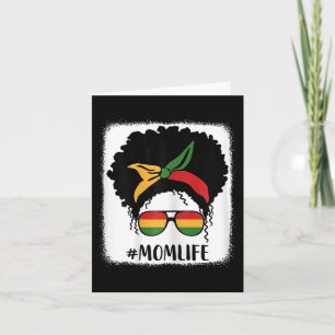Tarjeta Vida de madre afroamericana afro negra Día de las