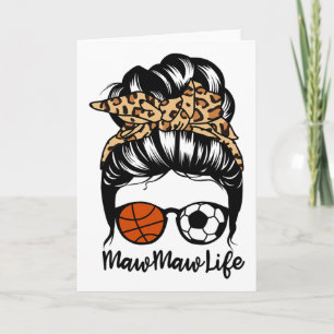 Tarjeta Vida de Mawmaw Pelo Desordenado en Moño Divertido