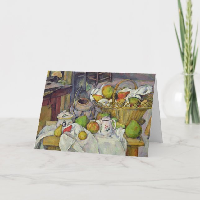 Tarjeta Vida de Paul Cezanne el | aún con la cesta, (Anverso)