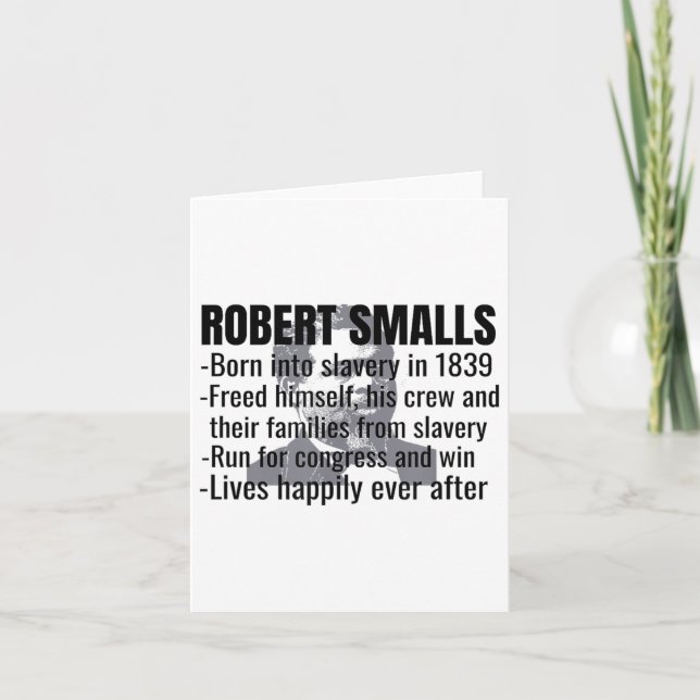 Tarjeta Vida de Robert Smalls, Mes de la Historia Negra _1 (Anverso)