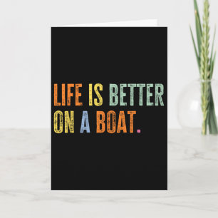 Tarjeta Vida en barco divertido marinero Me encanta navega