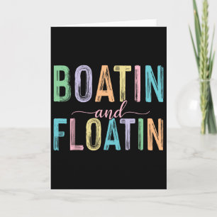 Tarjeta Vida en el lago flotante y en barca, ambiente de v