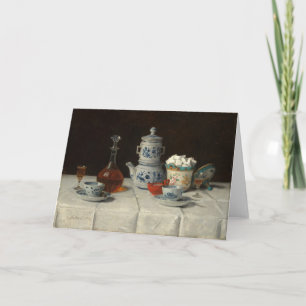 Tarjeta Vida fija con ambiente de café   Albert Anker