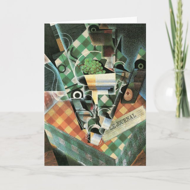 Tarjeta Vida fija con manteles controlados por Juan Gris (Anverso)