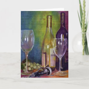 Tarjeta Vida fija con vino
