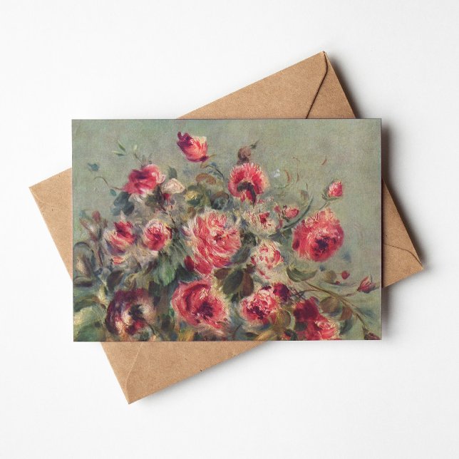 Tarjeta Vida muerta, Rosas de Vargemont | Renoir (Subido por el creador)