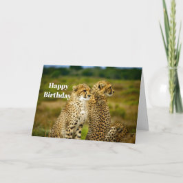 Tarjeta Vida silvestre Cheetah Photo Birthday