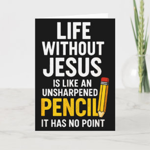Tarjeta Vida Sin Jesús - Cita Divertida De La Fe Cristiana