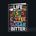 Tarjeta Vida Sin Jesús Divertida Fe Cristiana Religiosa<br><div class="desc">Vida Sin Jesús Divertida Fe Cristiana Religiosa</div>