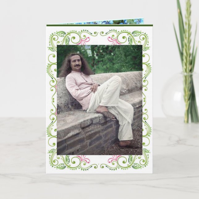 Tarjeta Vida sincera de Meher Baba (Anverso)