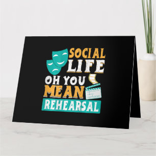 Tarjeta Vida social Oh, quieres decir ensayo en el Teatro 