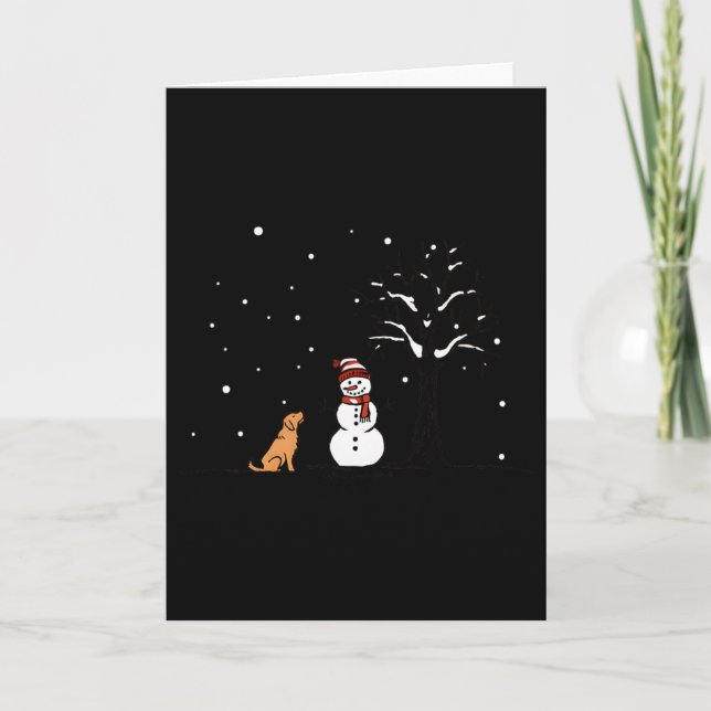 Tarjeta Vida Te Amo Tranquilo Invierno Muñeco de Nieve Per (Anverso)