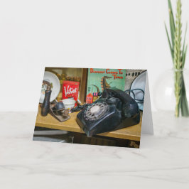 Tarjeta Vida útil del teléfono rotativo vintage