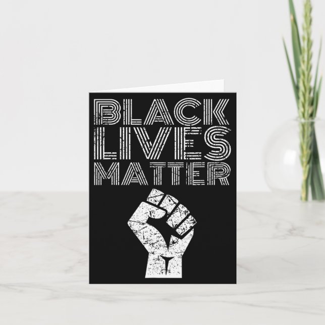 Tarjeta Vidas Negras Blm Derechos Humanos Mes de la Histor (Anverso)