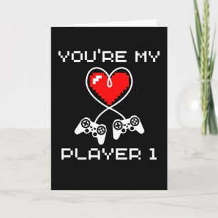 Tarjeta Video Juegos Día de San Valentín Eres Mi Jugador 1