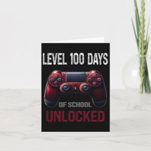 Tarjeta Videojuego 100 días de escuela 100 días