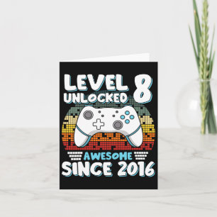 Tarjeta Videojuego 8Aniversario Niños Chicas Niños 8 Años