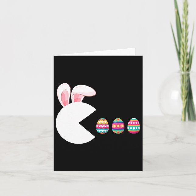Tarjeta Videojuego Bunny Eggs Easter Gamer Niños Chicos Bo (Anverso)