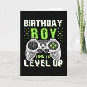 Tarjeta Videojuego de cumpleaños para subir de nivel - Cli