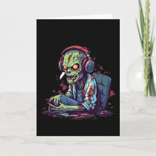 Tarjeta Videojuego de disfraces Zombie Gamer Halloween