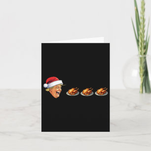 Tarjeta Videojuego de navidades Trump se enfrenta a comer 