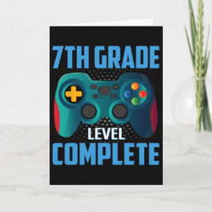 Tarjeta Videojuego del último día de escuela nivel 7º grad