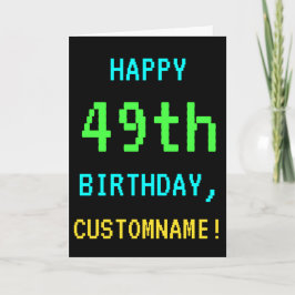 Tarjeta Videojuego divertido vintage/retro 49º cumpleaños