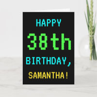 Videojuego divertido vintage/retro Mira 38º cumple