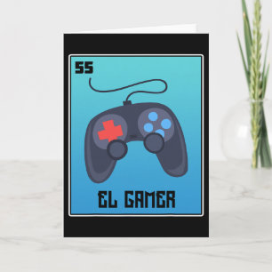 Tarjeta Videojuegos El Gamer divertida parodia de lotería 