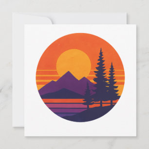 Tarjeta Videos naturales del atardecer retro Estética de