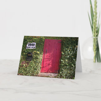 Tarjeta Vides con la puerta roja