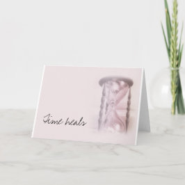 Tarjeta vidrio de la hora, cicatrización del tiempo